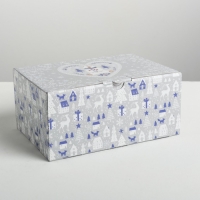 Коробка подарочная новогодняя складная «Новогодняя», 22 х 15 х 10 см, Новый год Коробка подарочная новогодняя складная «Новогодняя», 22 х 15 х 10 см, Новый год