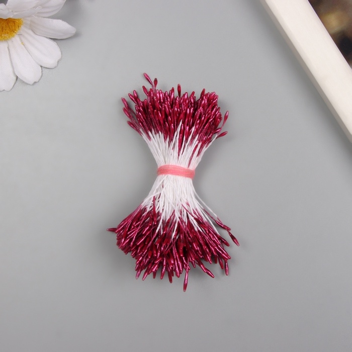 Тычинки для искусственных цветов глянец Тычинки для искусственных цветов глянец "Рисинки" бордо набор 360 шт длина 6 см