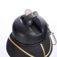 Бутылка для воды, 550 мл, "Баскетбольный мяч", складная, черная, 18 х 8.7 см Бутылка для воды, 550 мл, "Баскетбольный мяч", складная, черная, 18 х 8.7 см