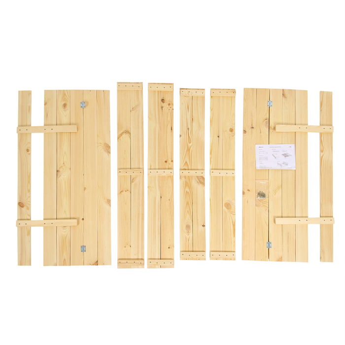 Песочница деревянная, с крышкой, 150 &times; 140 &times; 18 см, без покраски, лавочки (2 шт.), Greengo