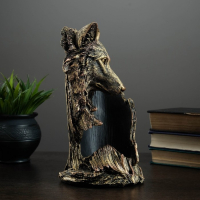 Подставка под бутылку "Волк" бронза 14х16х25см Подставка под бутылку "Волк" бронза 14х16х25см