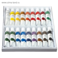 Краска акриловая в тубе, набор 18 цветов х 12 мл, BRAUBERG ART DEBUT, 191126