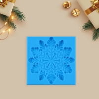 Силиконовый молд для творчества &laquo;Снежинка&raquo;, 8 х 8 см.