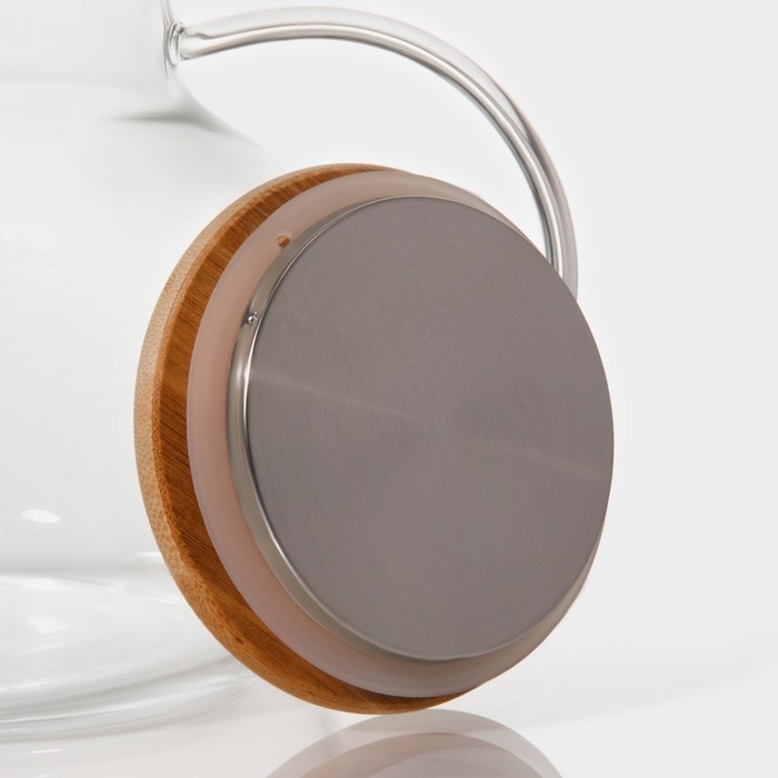 Набор чайный стеклянный Bella Tenero &laquo;Эко&raquo;, 6 предметов: чайник 900 мл, подставка, 4 пиалы 130 мл