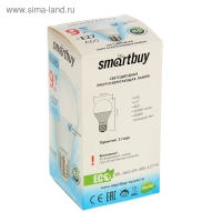 Лампа cветодиодная Smartbuy, E27, A60, 9 Вт, 4000 К, дневной белый свет Лампа cветодиодная Smartbuy, E27, A60, 9 Вт, 4000 К, дневной белый свет