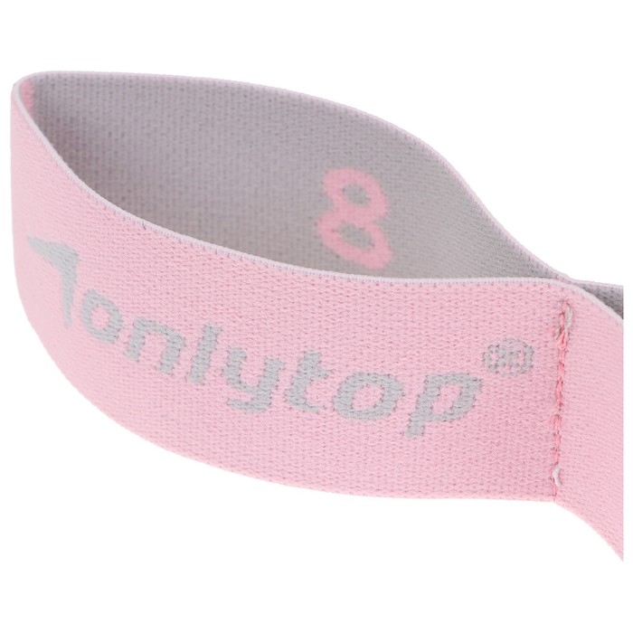 Эспандер-лента ONLYTOP, эластичная, с захватами, 90х4 см, цвет розовый