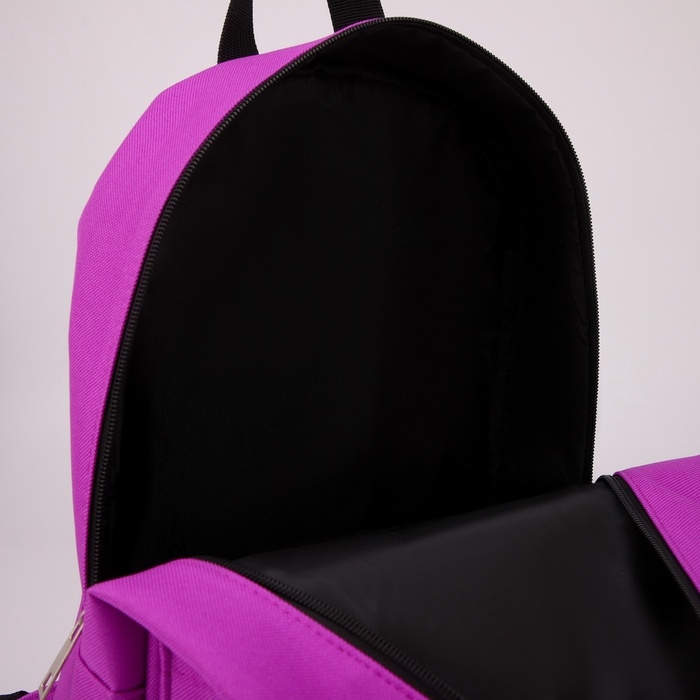 Рюкзак школьный текстильный &laquo;Космос&raquo;, 37 х 33 х 13 см, с липучками, фиолетовый