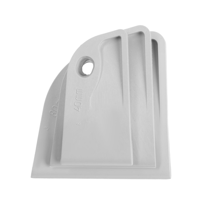 Набор шпателей ТУНДРА "Парус", резина, 3 шт., 40-60-80 мм