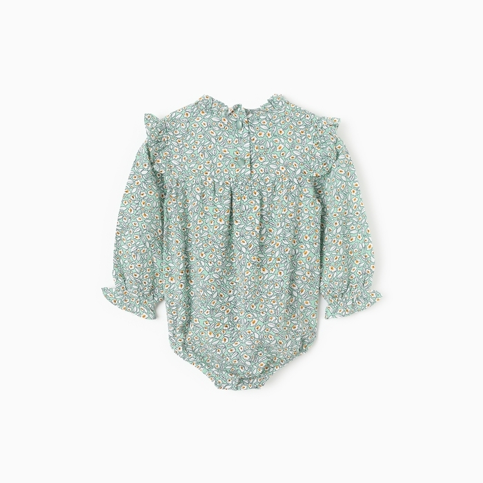 Блузка-боди для девочки MINAKU, цвет зеленый, рост 92-98