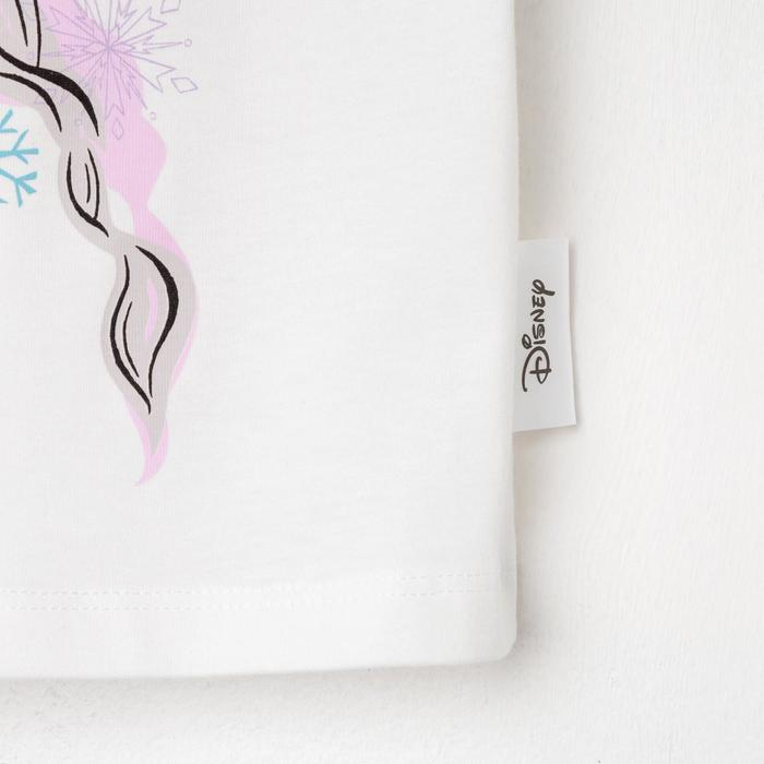 Футболка детская &laquo;Эльза&raquo;, Холодное сердце, рост 110-116, белый