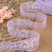 Кружево капроновое, 35 мм &times; 10 &plusmn; 1 м, цвет сиреневый