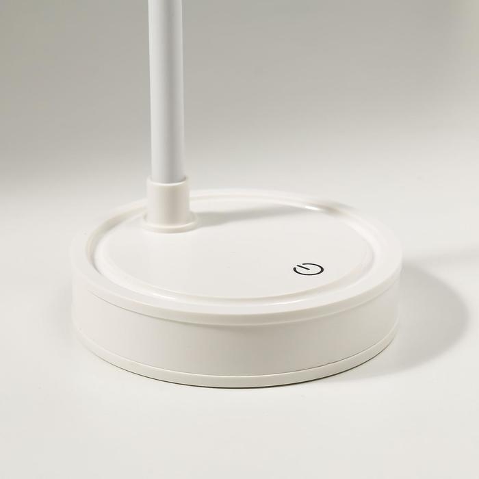 Лампа настольная сенсорная 1523/1WT 30хLED 3Вт АКБ USB 2 режима белый 10х10х41 см RISALUX