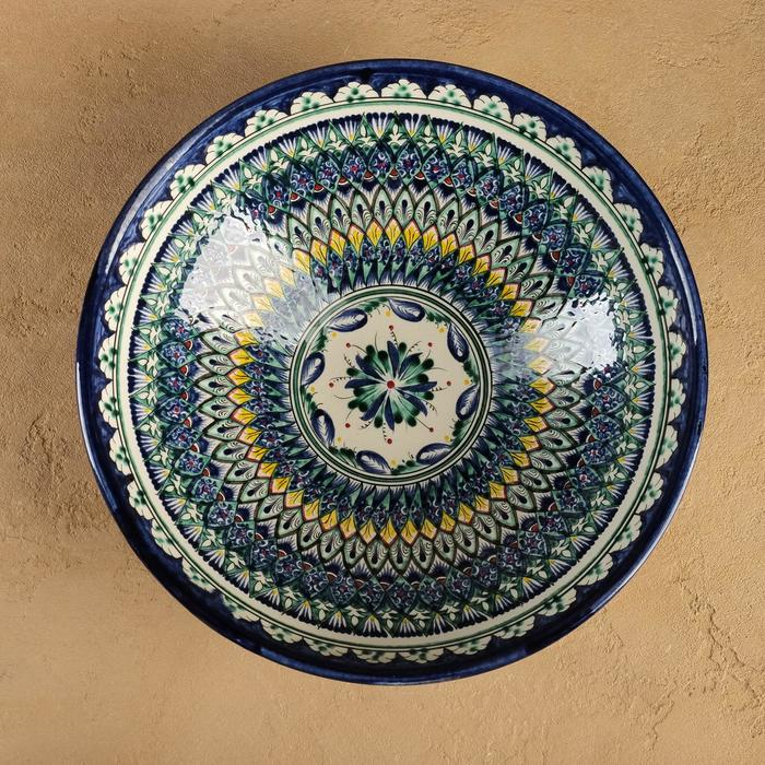 Супница Риштанская Керамика Супница Риштанская Керамика "Цветы", 25 см, микс