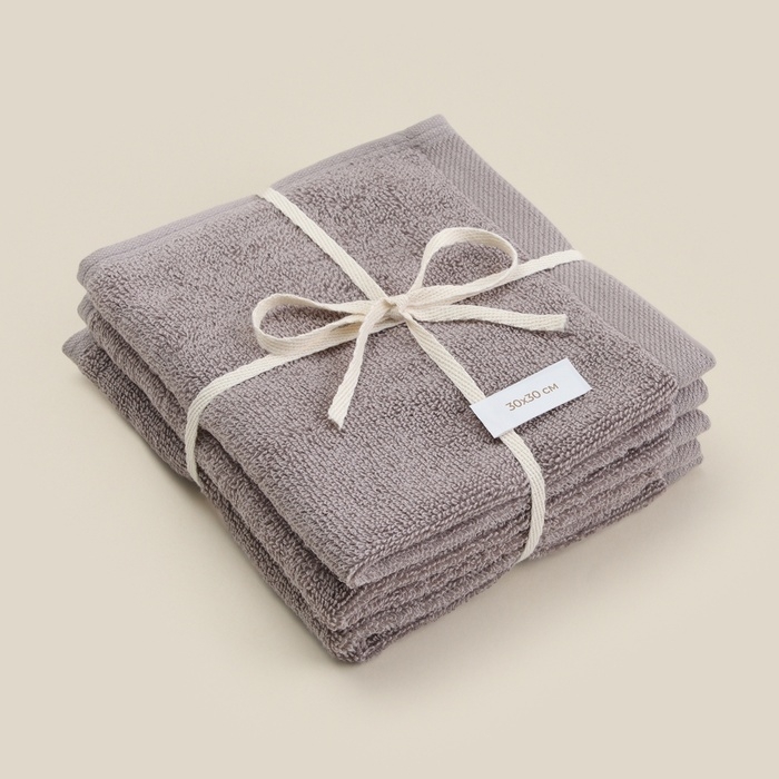 Набор салфеток SL HOME: Basic Набор салфеток SL HOME: Basic "Софт Мист" 30х30 см - 3 шт., 100% хлопок, 530 г/м2