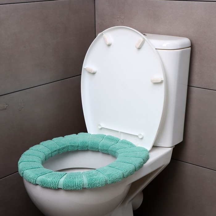 Мягкий чехол накладка на крышку и сиденье унитаза (зеленая) Мягкий чехол накладка на крышку и сиденье унитаза (зеленая)