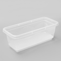 Горшок пластиковый с поддоном для цветов &laquo;Квадро&raquo;, 6 л, цвет прозрачный