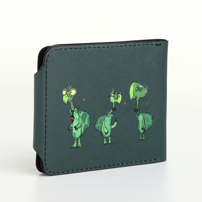 Кошелёк на кнопке, цвет зелёный