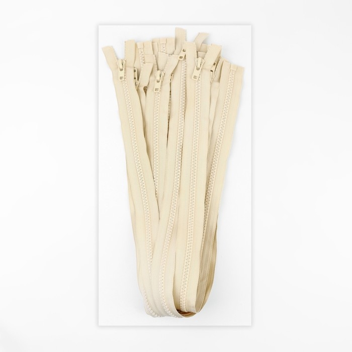 Молния &laquo;Трактор&raquo;, №8, разъёмная, замок автомат, 80 см, цвет слоновая кость, цена за 1 штуку