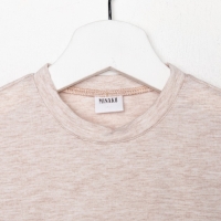 Футболка детская Basic line цвет бежевый меланж, рост 98