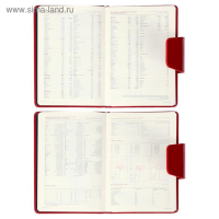 Ежедневник недатированный А5, 160 листов Prestige, твёрдая обложка, искусственная кожа, магнитный хлястик, красный