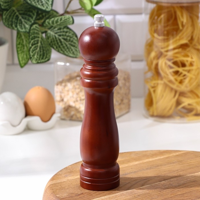 Мельница для специй Доляна, 21&times;4,5 см, металлический механизм, цвет тёмное дерево