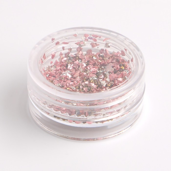 Фигурки для дизайна ногтей &laquo;Камень&raquo;, объёмные, цвет медный/розовый