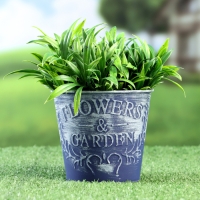 Кашпо "Ведерко Генри" синий, 10х10х10см Кашпо "Ведерко Генри" синий, 10х10х10см