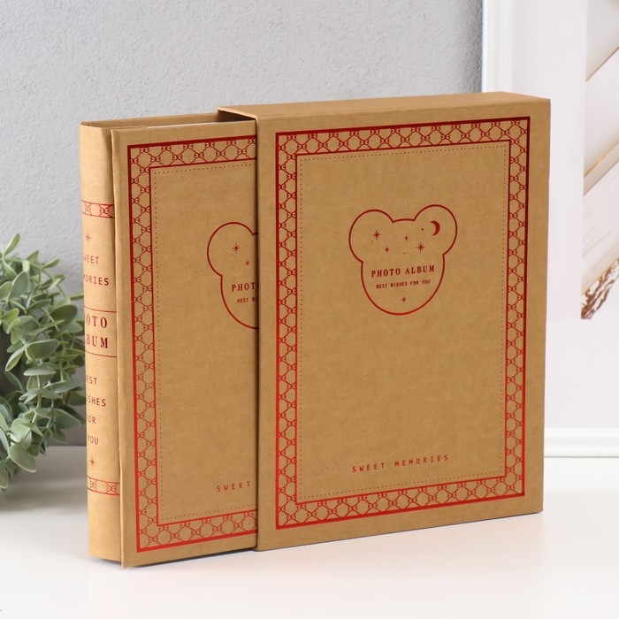 Фотоальбом на 200 фото 10х15 см "Крафт" МИКС 5,5х20,8х26,5 см