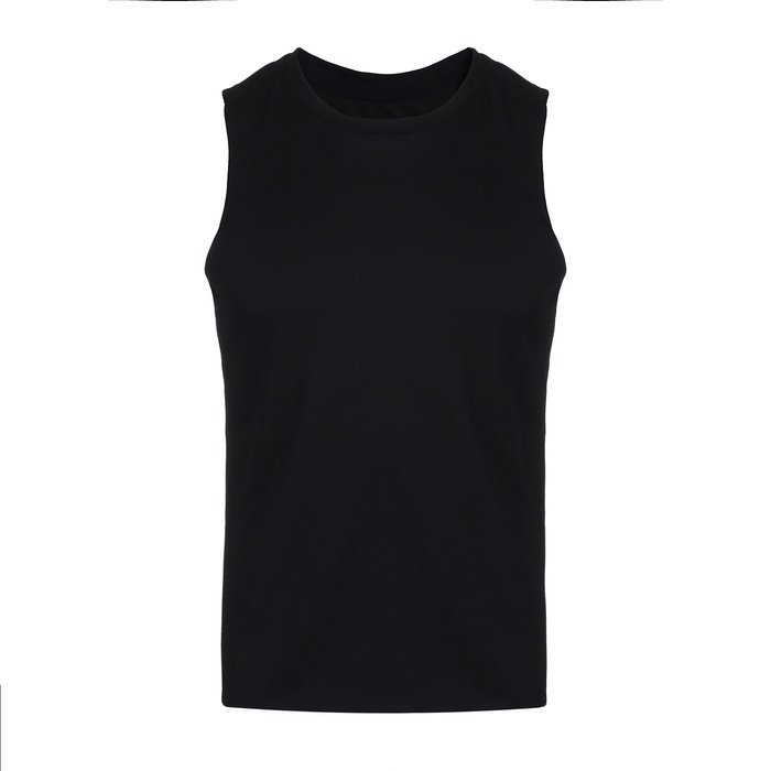 Майка мужская, базовая, размер M (48), цвет черный