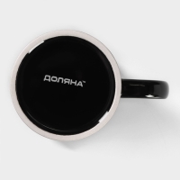 Кружка керамическая Доляна &laquo;Классика&raquo;, 390 мл, цвет чёрный