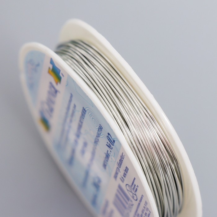 Проволока для бисера Проволока для бисера "Gamma" 10 м ± 0.5 м под серебро