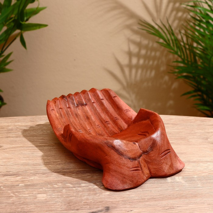 Сувенир дерево Сувенир дерево "Ладоши" коричневый цвет 25х18х8 см