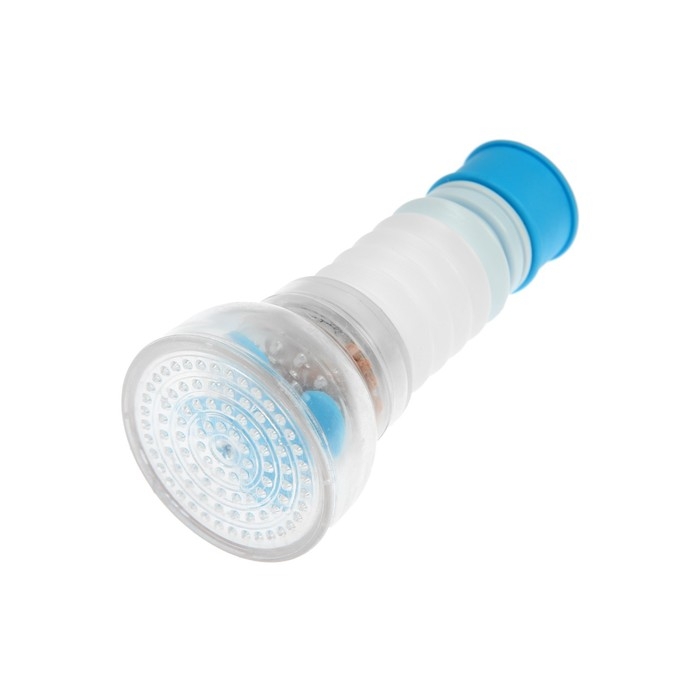 Аэратор ZEIN, увеличивающийся в длину, регулировка потока, пластик, голубой