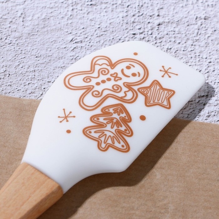 Новый год. Набор силиконовых лопаток &laquo;Новогоднее чудо&raquo;, 2 шт в наборе (26х5 см, 23.3х4.3 см)