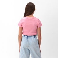 Футболка для девочки MINAKU, цвет розовый, рост 140 см