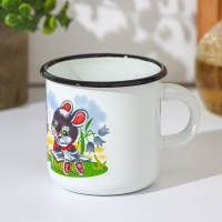 Набор посуды &laquo;Улыбка&raquo;, 4 предмета: кастрюля 1,5 л, ковш 1 л, кружка 250 мл, миска 800 мл, индукция