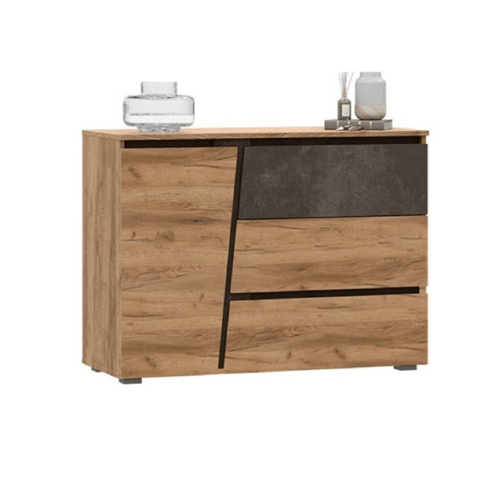 Комод Соренто, 1002х418х750, Дуб крафт/Бетон темный Комод Соренто, 1002х418х750, Дуб крафт/Бетон темный