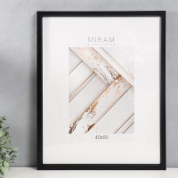 Фоторамка пластик "МИРАМ" 40х50 см, чёрный (пластиковый экран)