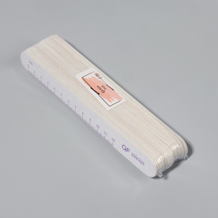 Пилка-наждак, на деревянной основе, набор 20 шт, абразивность 220, 18 см, цвет серый/фиолетовый Пилка-наждак, на деревянной основе, набор 20 шт, абразивность 220, 18 см, цвет серый/фиолетовый