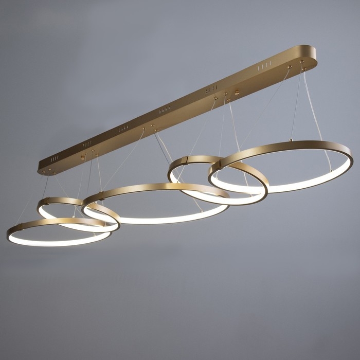 Светильник BayerLux Светильник BayerLux "Ринго" 5хLED 120Вт 4000К золото 140х50х100 см