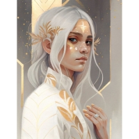 Картина по номерам с подрамником и поталью &laquo;Неизвестная&raquo;, 30 х 40 см