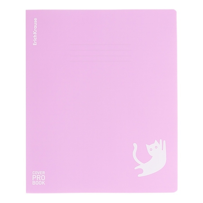 Тетрадь 48 листов в клетку ErichKrause "CoverProBook Brave cats", пластиковая обложка с тиснением, шелкография, блок офсет 100% белизны, микс