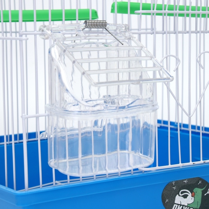 Клетка для птиц фигурная, 30 х 23 х 39 см, синяя