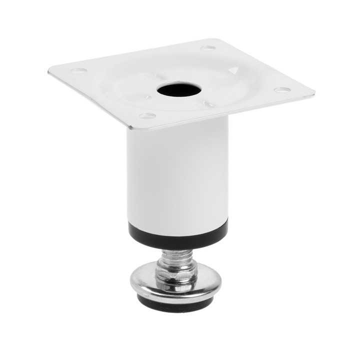 Опора круглая OKR001WH ТУНДРА, d=30 мм, H=60 мм, цвет белый