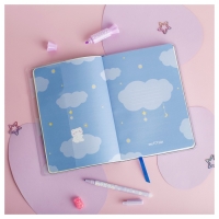 Записная книжка А5 80 листов в линию, ЛАЙТ, кожзам, MESHU "Cutestar", съемная пластиковая обложка с дизайном, пантон, белила, блок офсет Записная книжка А5 80 листов в линию, ЛАЙТ, кожзам, MESHU "Cutestar", съемная пластиковая обложка с дизайном, пантон, белила, блок офсет