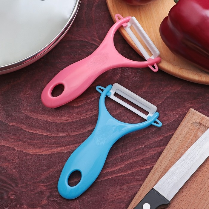 Овощечистка керамическая Доляна &laquo;Солнечная&raquo;, 13 см, цвет МИКС