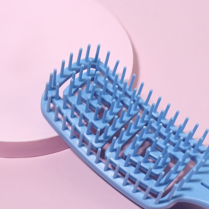 Расчёска массажная, прорезиненная ручка, вентилируемая, 6,3 × 22 см, цвет МИКС Расчёска массажная, прорезиненная ручка, вентилируемая, 6,3 × 22 см, цвет МИКС