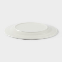 Тарелка фарфоровая обеденная с утолщённым краем Доляна White Label, 300 мл, d=22,9 см, цвет белый