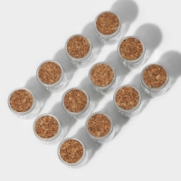 Набор стеклянных баночек для сыпучих продуктов с пробковой крышкой Доляна &laquo;Парфе&raquo;, 100 мл, 5,7&times;7 см, 12 шт