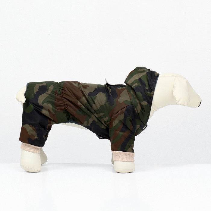 Комбинезон зимний для животных &laquo;Камуфляж&raquo;, XL (ДС 32-34, ОШ 32, ОГ 40-44 см), микс